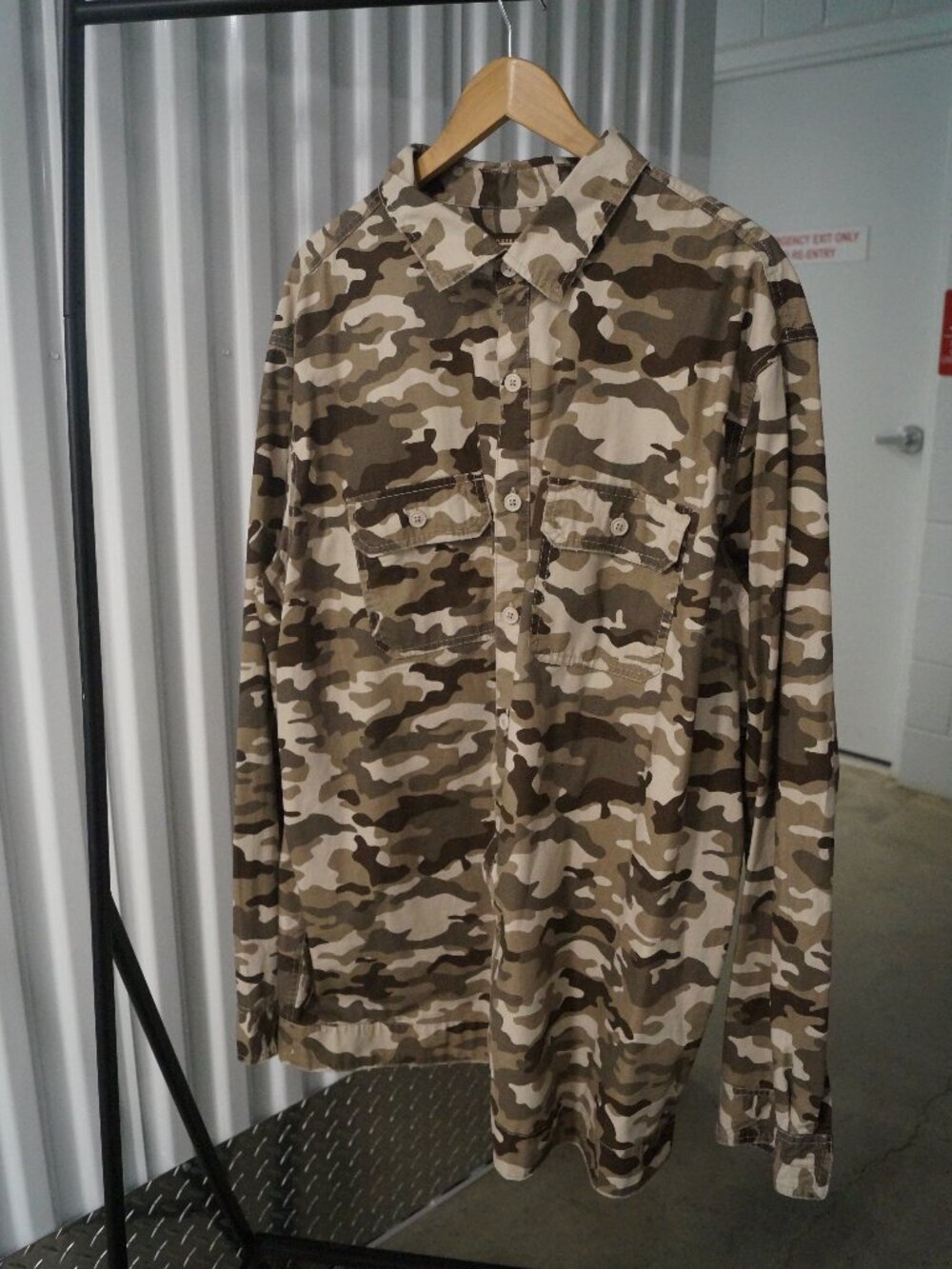 🎃 Society of One | Brown Camo Button Up Shirt - Picture 1 of 7